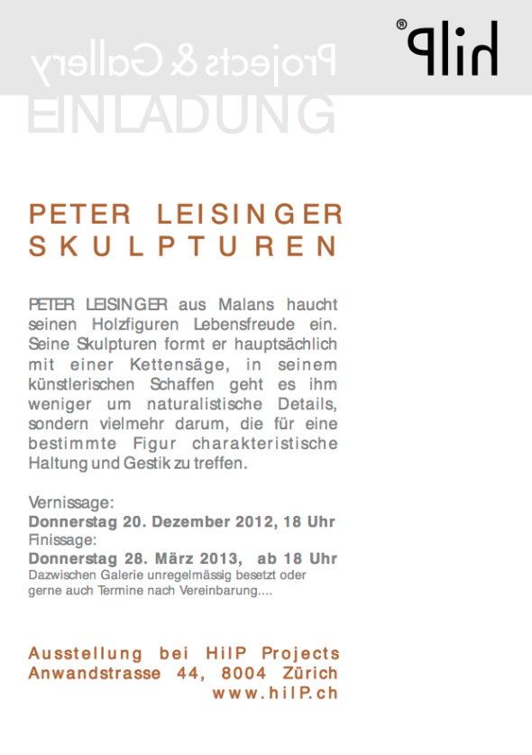 hilP_Project&Gallery Ausstellung Peter Leisinger 